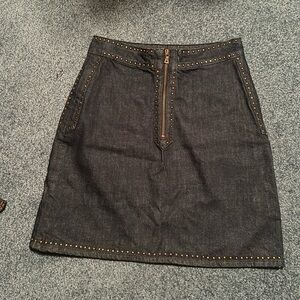 Denim Sandro Skirt with studs